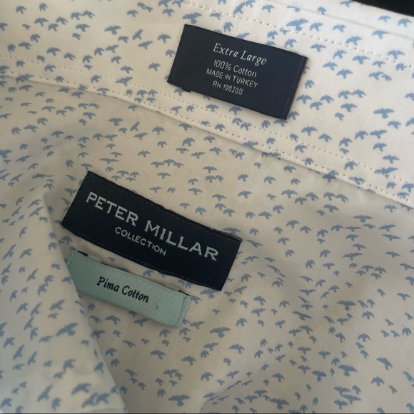 Peter Millar Collection Bird Pattern Short Sleeve Button Down Shirt - Picture 5 of 5